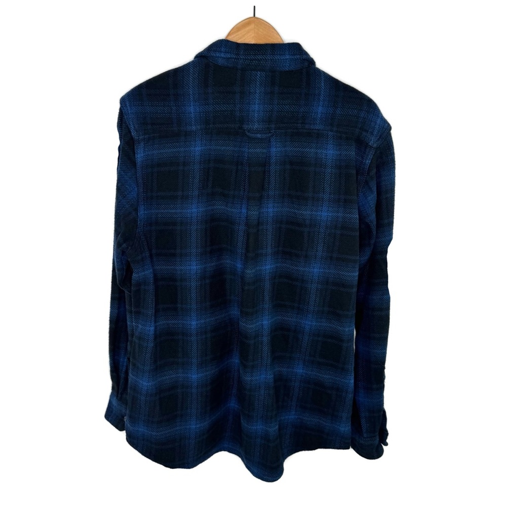 Orvis Navy and Black Plaid Shirt Jacket with Pockets Medium - Picture 2 of 7